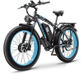 Bicicleta eléctrica KETELES K800 de 2000 W con motor dual, batería de 48 V y 23 Ah, neumáticos anchos de 26 48V 2000W 23Ah negro/verde