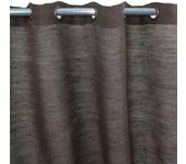 Rideau en Jute et Coton - THE DECO FACTORY - TRIBU - Marron Chocolat - Tamisant - 150 x 250 cm