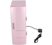 Mini refrigerador USB portátil con conservación del calor y almacenamiento de frío, refrigerador de doble uso para el hogar.