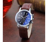 Relojes para hombre, marca superior, reloj de pulsera de lujo para hombre, reloj de cuarzo de cuero PU, reloj impermeable para hombre, relojes de pulsera de cuarzo