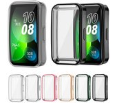 Protector de pantalla completa para Huawei Band 8, funda protectora de TPU galvanizada, cubierta de carcasa, parachoques For Huawei Band 8 transparente