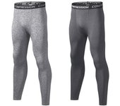 Hombres Capa Base Pantalones para correr Medias Fondo Gimnasio Yoga Fitness Baloncesto Entrenamiento al aire libre Leggings deportivos Pantalones grises Pantalones cálidos S negro
