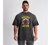 Muscleguys Ropa de gimnasia de gran tamaño Fitness Camiseta para hombre Ropa deportiva de hip hop callejero Camiseta holgada de media manga Camiseta de culturismo para hombre musculoso M negro