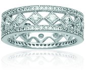 Bague Argent 'Sissi' blanc argenté (rhodié) - 7 mm 52 blanco