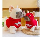 Muñeco de peluche de perro de simulación, lindo muñeco de bulldog corgi 25cm