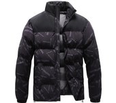 Abrigo de algodón de invierno para hombre, abrigo de algodón de moda con cuello alto grueso, abrigo versátil cálido L