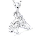 Les Trésors De Lily [L1790] - Pendentif Argent 'Cheval' argenté (rhodié) - 18x12 mm plata