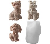 Molde de Silicona para Vela de Perro 3D Molde de Resina para Vela de Animal para Molde para Hacer Velas de Aromaterapia Jabón Decoraciones para el Hogar B