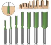 Juego de 7 brocas rectas para herramientas de carpintería, fresa de carburo de tungsteno para madera, vástago de 1/4  y 6 mm 6mm Shank