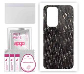 apgo Protective Skin Sticker for the back compatible with Huawei P40 Pro, Wrap Film, Foil, Vinyl - Pattern Carbon Black Pixel