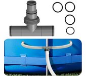 Conector de manguera de piscina, junta en T a prueba de fugas, conector de manguera de bomba de filtro, adaptador de acoplamiento de manguera de aspiradora para limpiador de piscinas, para piezas y accesorios de piscina A