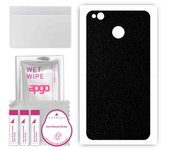apgo Protective Skin Sticker for the back compatible with Xiaomi Redmi 4 (4X), Wrap Film, Foil, Vinyl - Pattern Matte Black