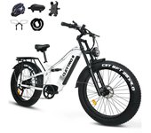Lanzamiento de la nueva bicicleta eléctrica potente de 3000 W con una velocidad máxima de 72 km/h, la bicicleta eléctrica de doble motor con neumáticos anchos ES7