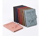 Accesorios de viaje portátiles Funda para pasaporte de viaje global antimagnética y antirrobo Cartera para hombres y mujeres Tarjetero de identificación color rosa