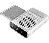 Aspiradora de uñas con almacenamiento de energía, aspirador de polvo de uñas con carga de alta potencia, pantalla táctil LCD de 4500RPM, velocidad de ventilador, 80W EU Plug