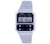 Casio Vintage Digital Stainless Steel A100WE-1A A100WE-1 Reloj Hombre negro