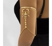 Pulsera Punk Hip Hop con borlas para hombre y mujer, brazaletes góticos de escorpión oro