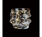 1 vaso de cristal para whisky, línea dorada, copas de vino y whisky, artículos de bar de cristal pintados dorados, taza de cóctel de cerveza multifuncional, regalo para el día de la madre, fiesta Beehives