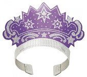 Unique Party Tiara con purpurina (Paquete de 12) One Size púrpura/plata