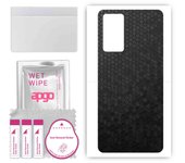 apgo Protective Skin Sticker for the back compatible with Samsung Galaxy A51 5G UW, Wrap Film, Foil, Vinyl - Pattern Black Honeycomb
