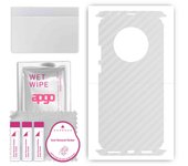 apgo Protective Skin Sticker for the back+sides compatible with Huawei Mate 40 Pro, Full Wrap Film, Foil, Vinyl - Pattern Transparent Carbon