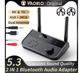 Receptor y transmisor de audio Bluetooth 5.3 2 en 1, conector auxiliar de 3,5 mm, RCA, adaptador inalámbrico de música estéreo para TV, coche, PC y auriculares. RXTX-BLSB39