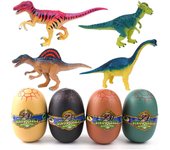 Heizi 4D Puzzle Zaurus DX Dinosaur Egg Set de 4 Jurassic Excavation Egg Puzzle 3D Figura de juguete para ensamblar Total 24 tipos (Tipo B)
