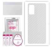 apgo Protective Skin Sticker for the back compatible with Samsung Galaxy M52, Wrap Film, Foil, Vinyl - Pattern Transparent Carbon