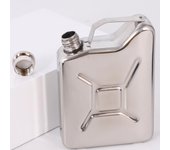 Frasco de cadera de 5 Oz con embudo, bote portátil para whisky, vino, jarra de acero inoxidable para licor de whisky, 1 ud. plata