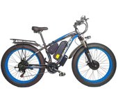 SMLRO XDC600 Bicicleta eléctrica 26*4,0 pulgadas Neumático ancho todo terreno 1000W * 2 motores Ebike 55 km/h Velocidad máxima 48V 22.4Ah Batería 140km Sonó 1000W48V22.4AH