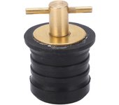 Tapón de drenaje de latón con manija en T y sello de goma, resistente a la oxidación, accesorios para embarcaciones marinas, 1,25 pulgadas 32 mm