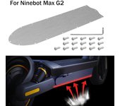Cubierta inferior de la batería para el chasis del patinete eléctrico Ninebot Max G2 G65, protector de acero inoxidable para patinete plata
