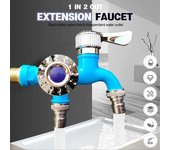 Grifo de doble salida, grifo de agua de doble Control, manguera de baño para el hogar, conector de plástico, interfaz Universal de 1/2