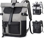 Mochila para ordenador portátil de negocios multifuncional de gran capacidad de 15,6 pulgadas para hombre, bolsa de viaje al aire libre, mochila escolar impermeable negro