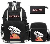 3 unids/set mochila con estampado de Anime, mochila escolar para estudiantes, niños y adolescentes, mochila de dibujos animados, mochila escolar impermeable