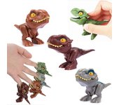 1 pieza de juguete de dinosaurio para dedo inquieto, regalo, modelo de parque de tiranosaurio complicado jurásico, interactivo, mano mordedora, dinosaurio creativo para niños gris