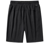 Pantalones cortos informales de seda de hielo para hombre, pantalones con aire acondicionado, pantalones elásticos de gran tamaño, Capris deportivos, pantalones de secado rápido 9XL