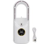 Ventilador de Escritorio sin Aspas Ventilador de Aire Acondicionado Programado Recargable por USB Portátil Ventilador sin Aspas Pequeño de Escritorio