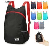 Mochilas de viaje plegables, bolsa de escalada impermeable al aire libre, mochila para montar, bolsa deportiva para hombre y mujer one size negro