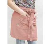 Tablier de Chef  Gaïa  45 x 80 cm  Gaze de Coton  - Gaïa Rose Pêche