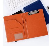 Portafolio de cuero A5/B5, carpeta de archivos, portapapeles, portadocumentos, sujetapapeles para contratos comerciales, bloc de escritura para oficina
