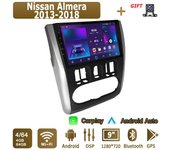 Radio para coche con Android Carplay para Nissan Almera 2013-2018, reproductor multimedia, unidad principal, navegación GPS estéreo, BT, WIFI, 4 + 64 GB 1+16GB