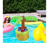 Cubo de hielo inflable con forma de palmera y cactus, enfriador de bebidas reutilizable para fiestas en la playa, picnics al aire libre y camping. A