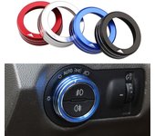 Cubierta de perilla de botón de interruptor de luces delanteras de coche para Chevrolet Cruze Malibu Aveo Trax para Opel ASTRA J Mokka Insignia oro