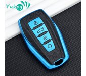 Para Geely Coolray Atlas Boyue NL3 Emgrand X7 EX7 SUV GT GC9 Borui TPU funda de llave de control remoto para coche cubierta de protección de llave automática rojo