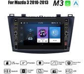 Radio multimedia para coche con Android, 8 pulgadas, 2 Din, reproductor de vídeo para Mazda 3 2010-2013, con botón, Carplay, WiFi, BT, 2 + 32 GB 1+32GB