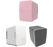 Mini refrigerador de 4L, refrigerador multiusos para cosméticos, refrigerador de escritorio pequeño y portátil para acampar al aire libre y picnic blanco