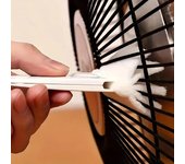 Cepillo de limpieza de ventiladores multifuncional: Cepillo de apertura de teclado de plástico suave para una limpieza eficaz y sin esfuerzo blanco