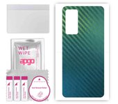 apgo Protective Skin Sticker for the back compatible with Honor Play 4, Wrap Film, Foil, Vinyl - Pattern Carbon Chameleon CAKA1