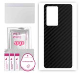 apgo Protective Skin Sticker for the back compatible with Xiaomi Redmi K60E, Wrap Film, Foil, Vinyl - Pattern Carbon Black